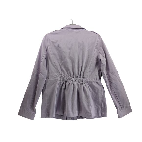 Eden Society‎ Zip Up Jacket Purple M Cargo Military Stretchable Waist Zip Pocket - Picture 3 of 12